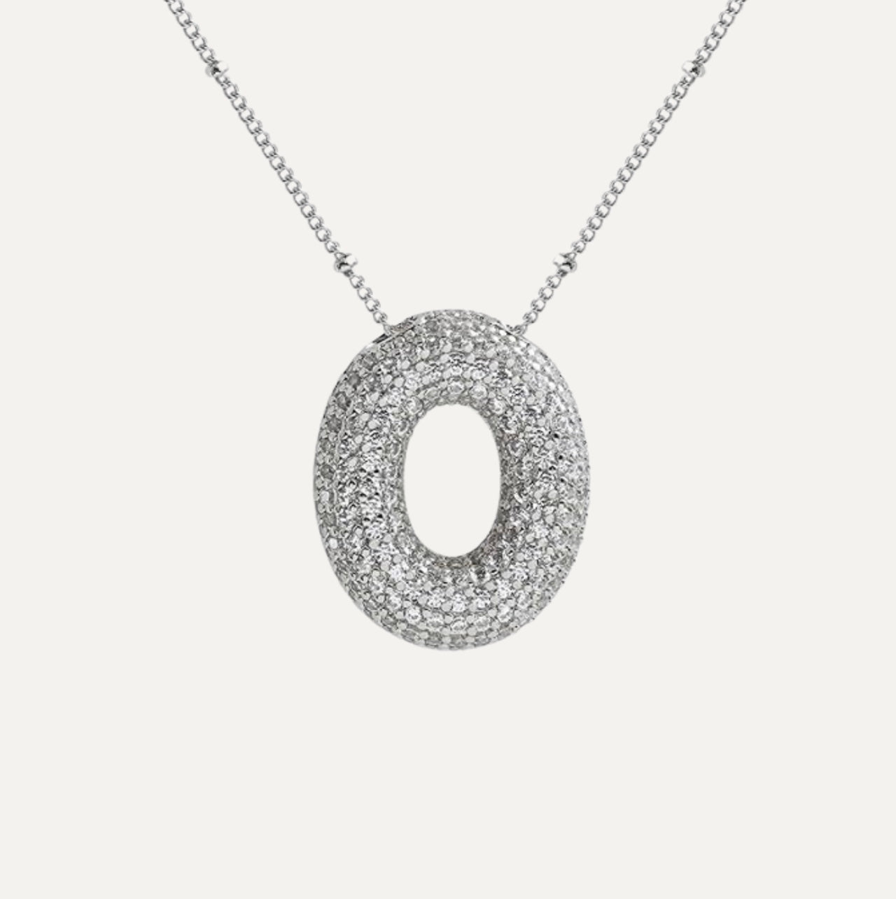Collar de Letra de Diamante