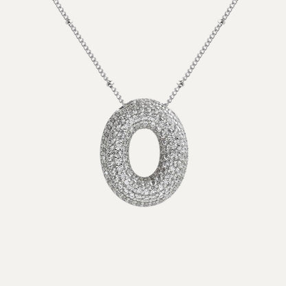 Collar de Letra de Diamante