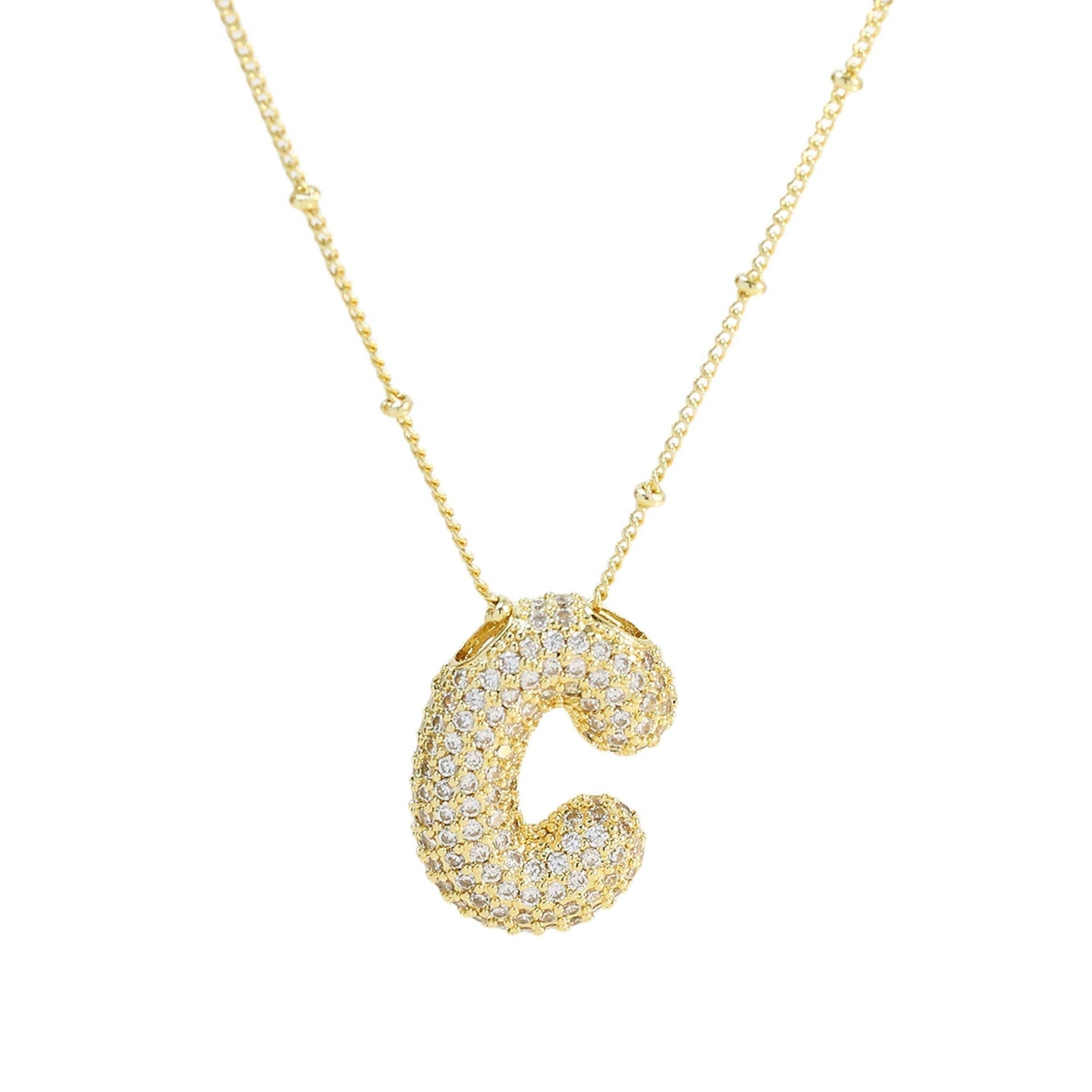 Collar de Letra de Diamante