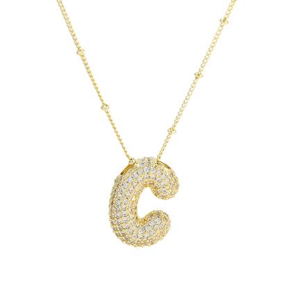 Collar de Letra de Diamante