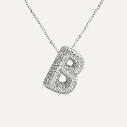 Collar de Letra de Diamante