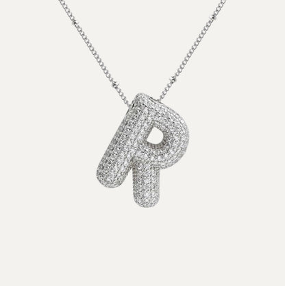 Collar de Letra de Diamante