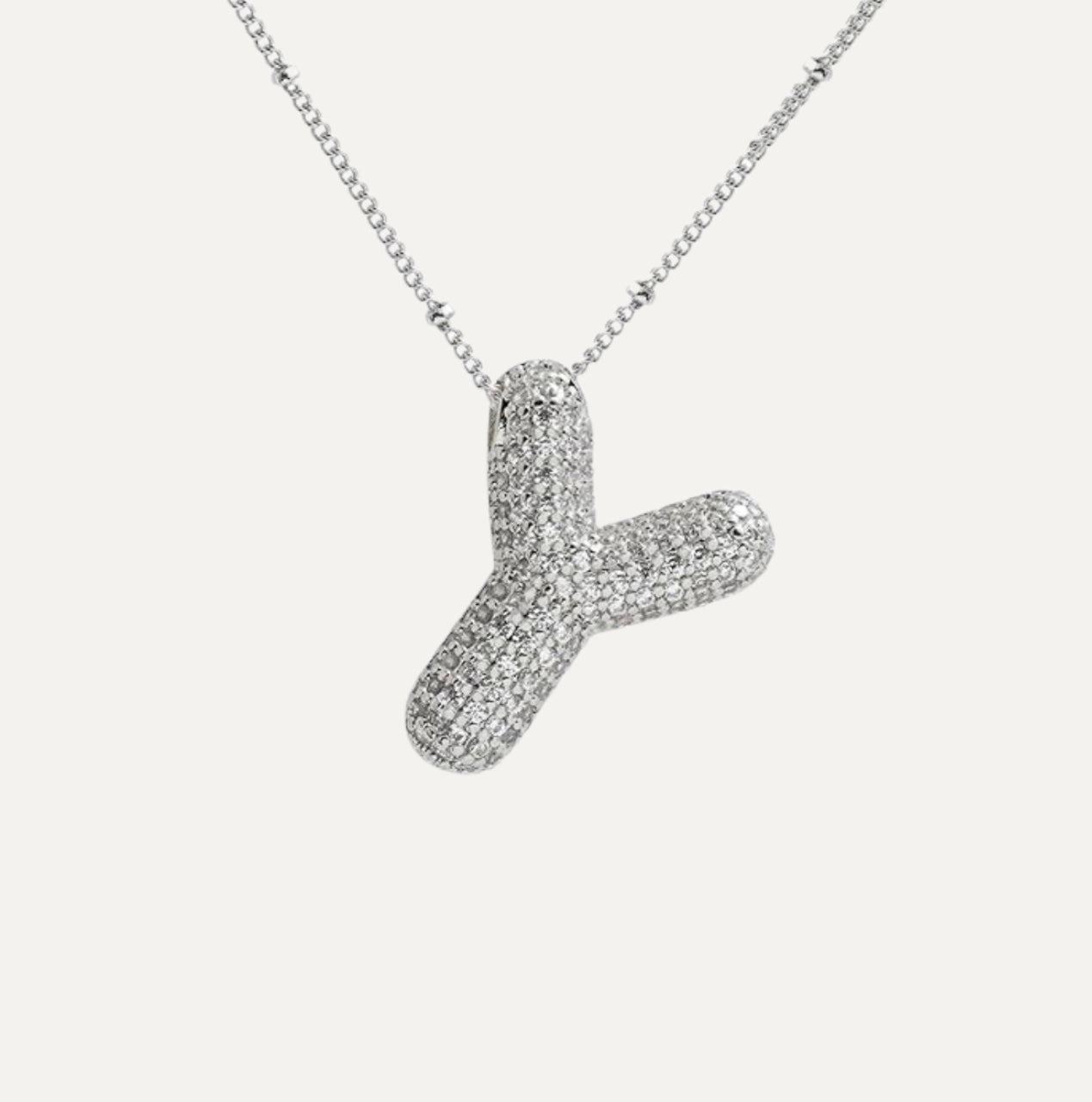 Collar de Letra de Diamante