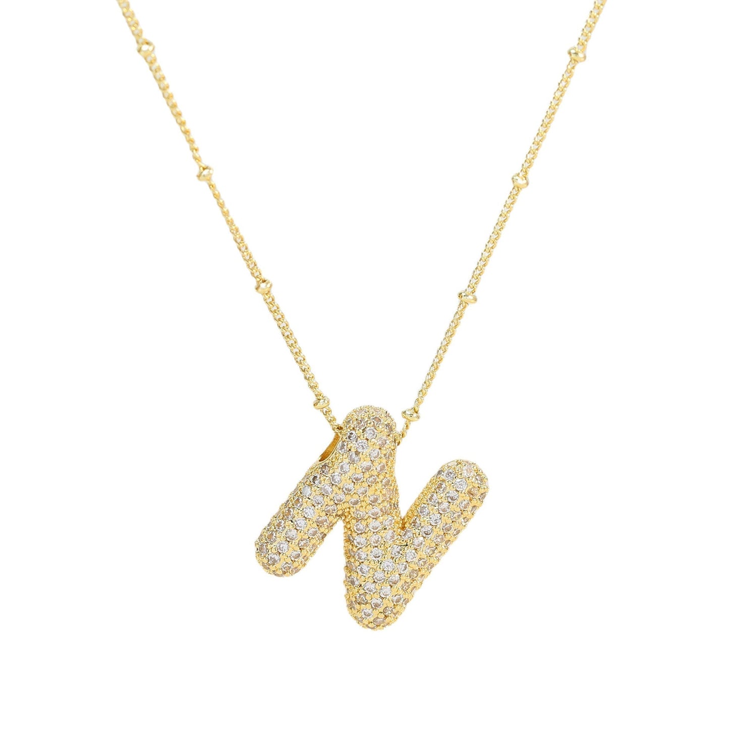 Collar de Letra de Diamante