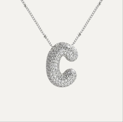 Collar de Letra de Diamante