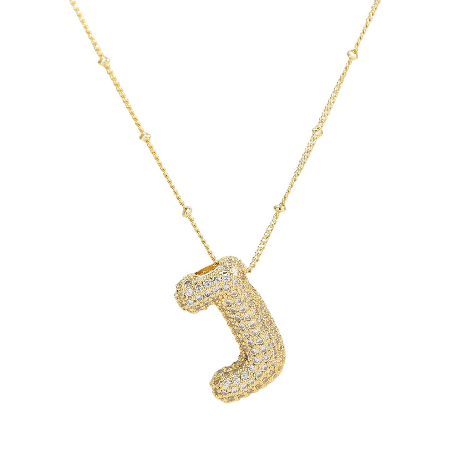 Collar de Letra de Diamante