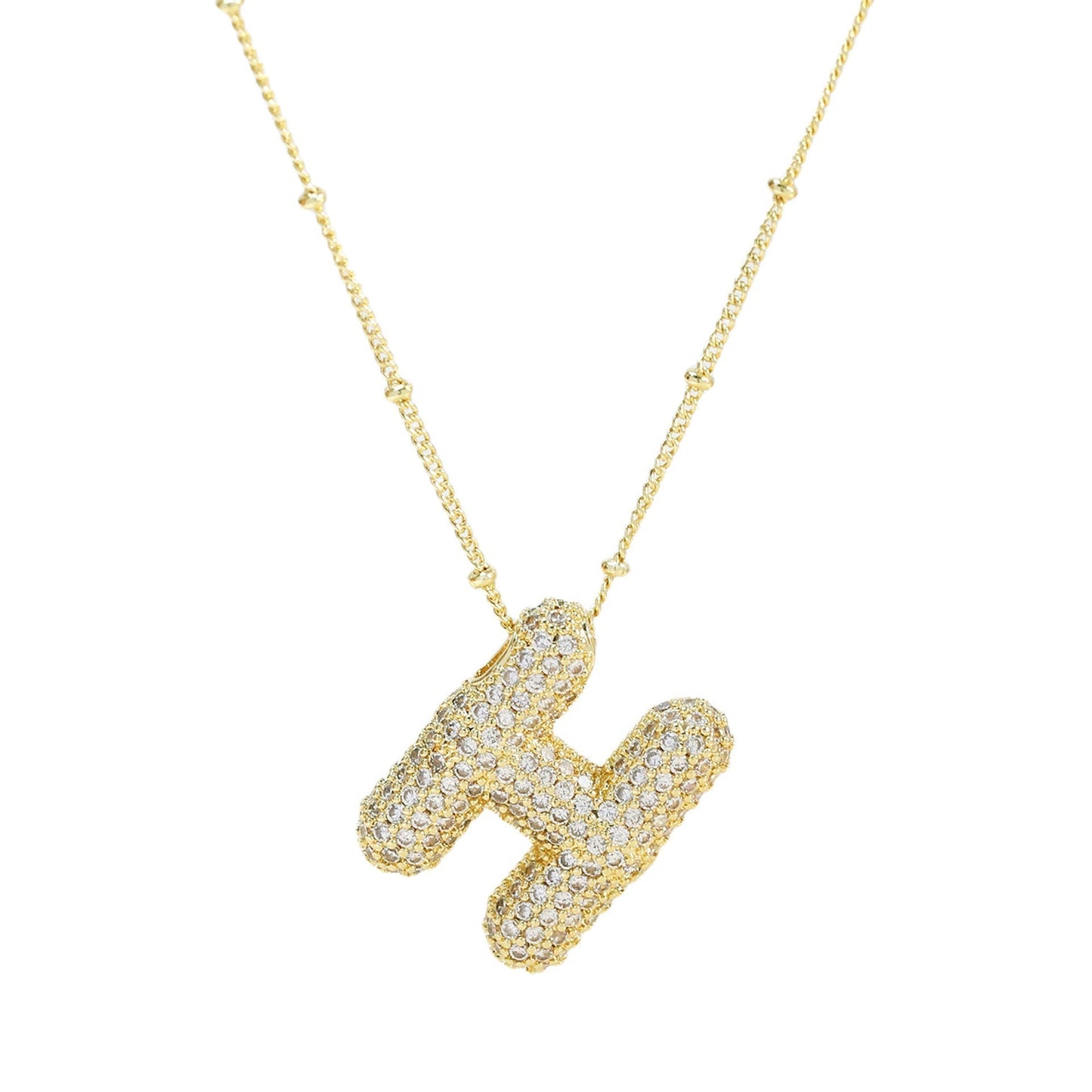 Collar de Letra de Diamante
