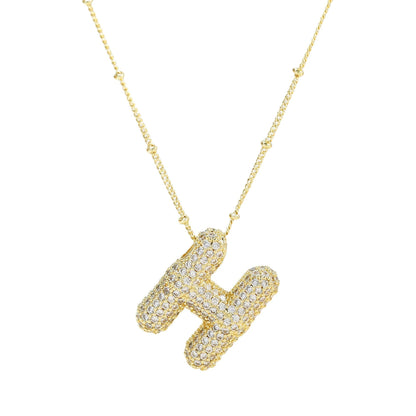 Collar de Letra de Diamante