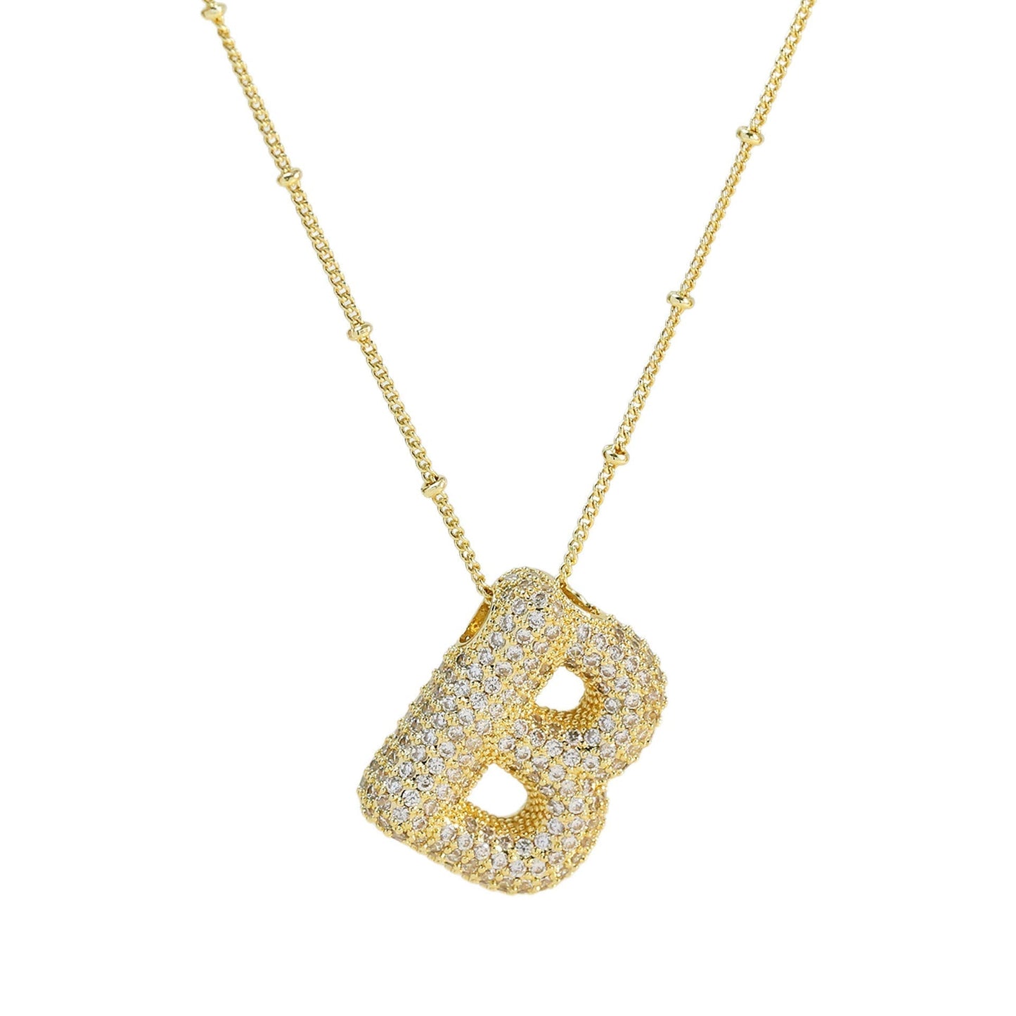 Collar de Letra de Diamante