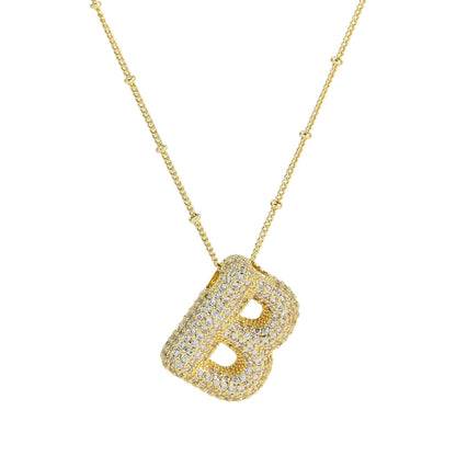 Collar de Letra de Diamante