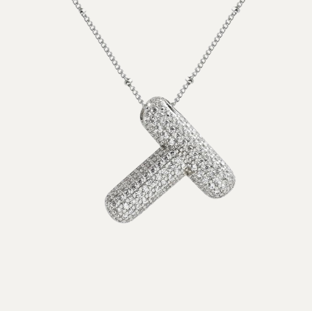 Collar de Letra de Diamante
