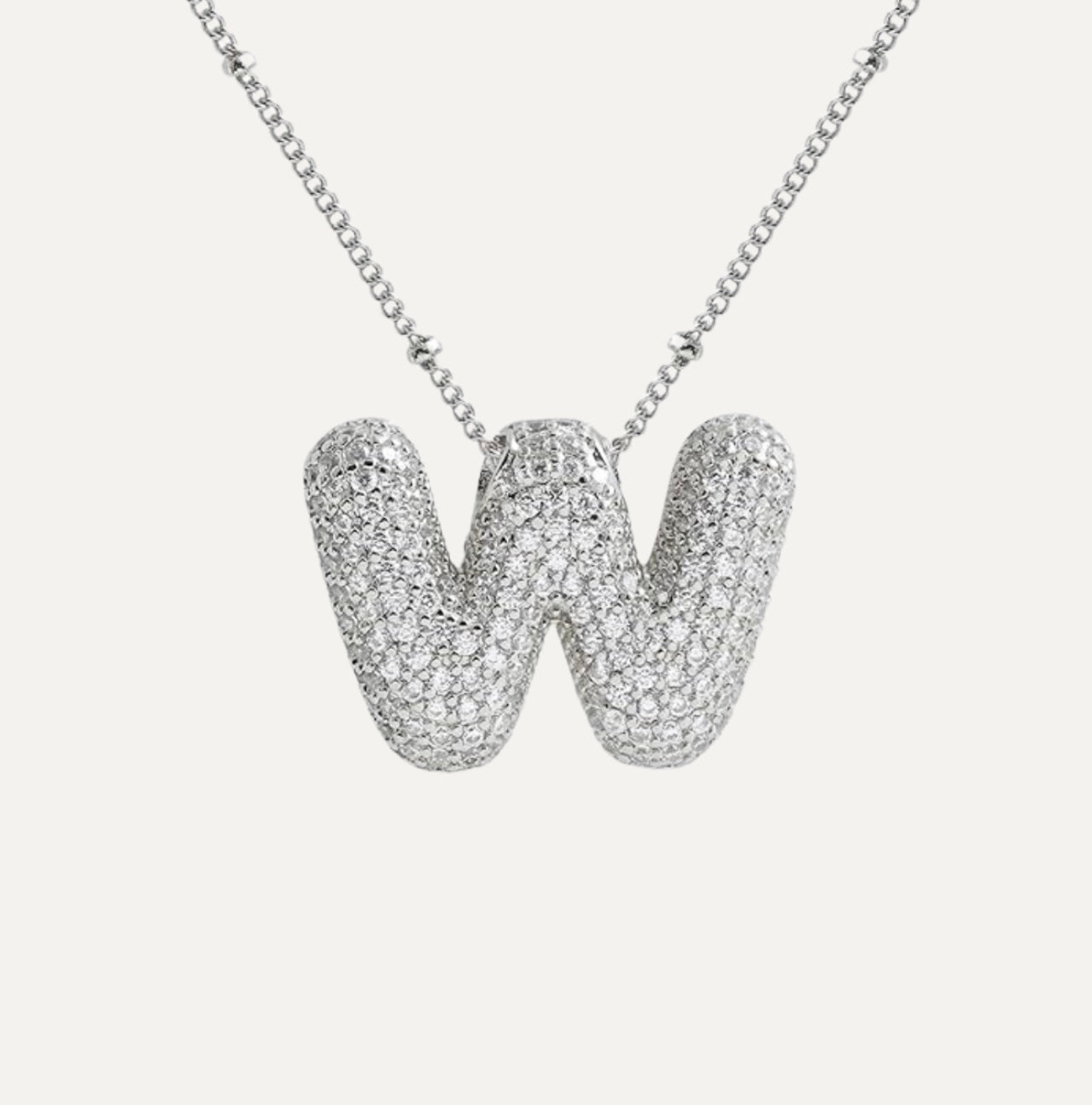 Collar de Letra de Diamante