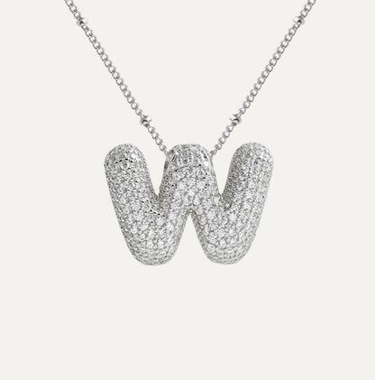 Collar de Letra de Diamante