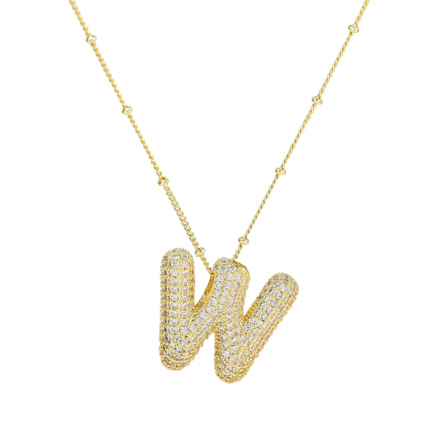 Collar de Letra de Diamante