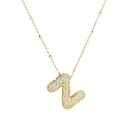 Collar de Letra de Diamante