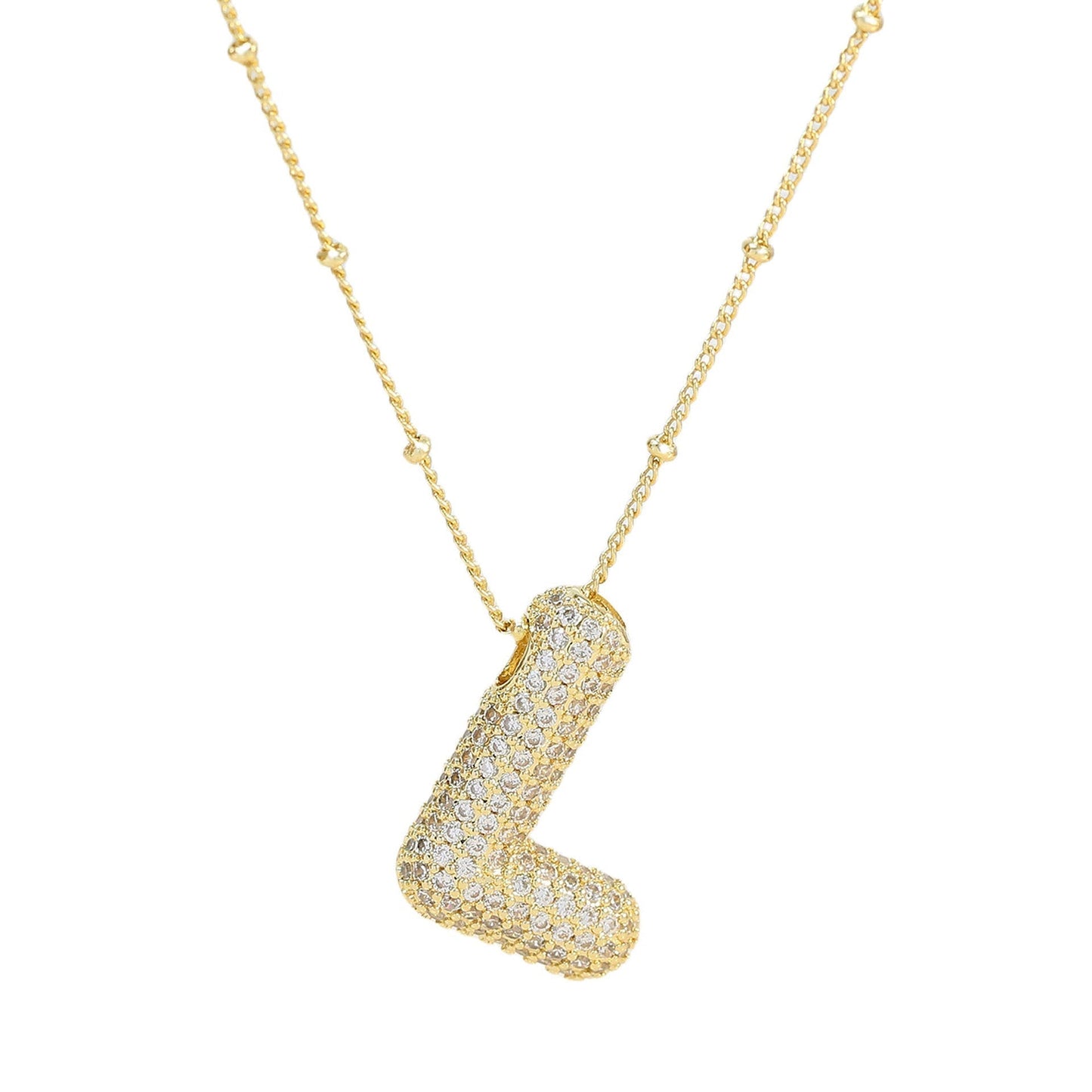 Collar de Letra de Diamante
