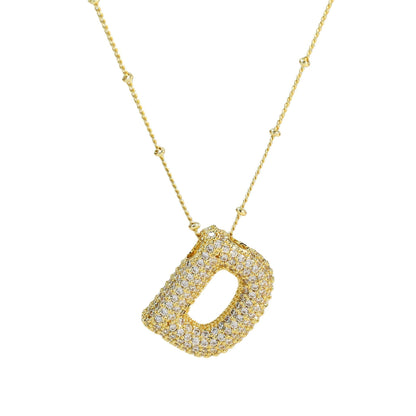 Collar de Letra de Diamante