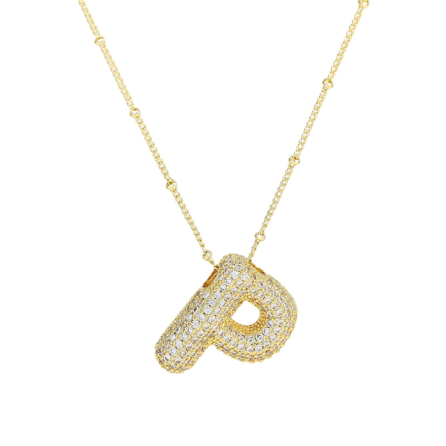 Collar de Letra de Diamante