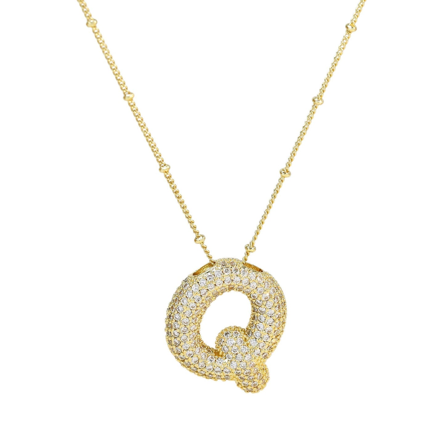 Collar de Letra de Diamante