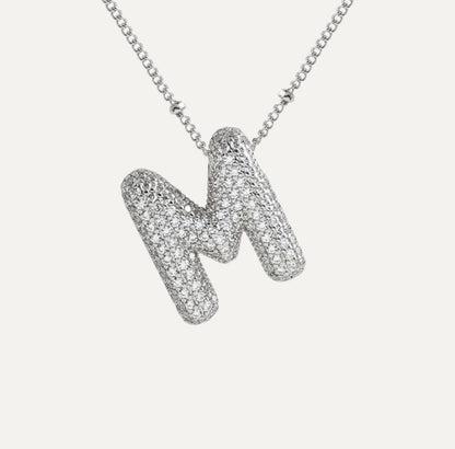 Collar de Letra de Diamante