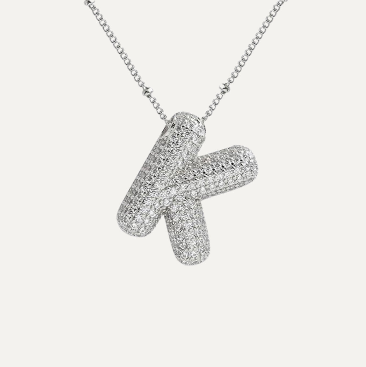 Collar de Letra de Diamante
