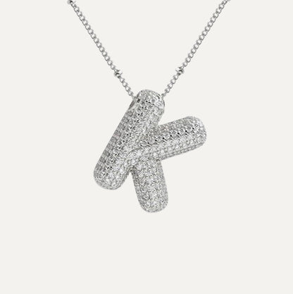 Collar de Letra de Diamante