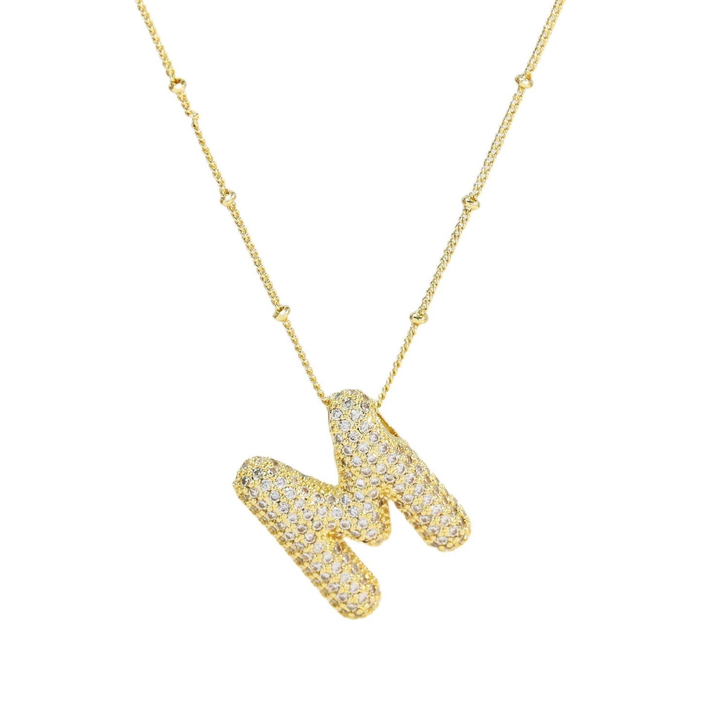 Collar de Letra de Diamante