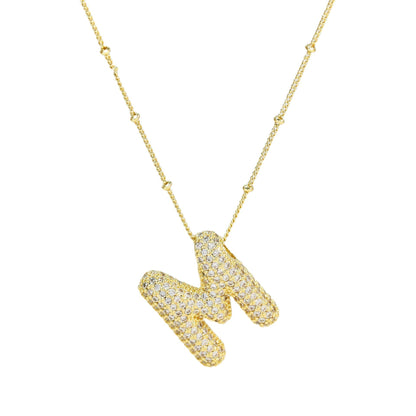 Collar de Letra de Diamante
