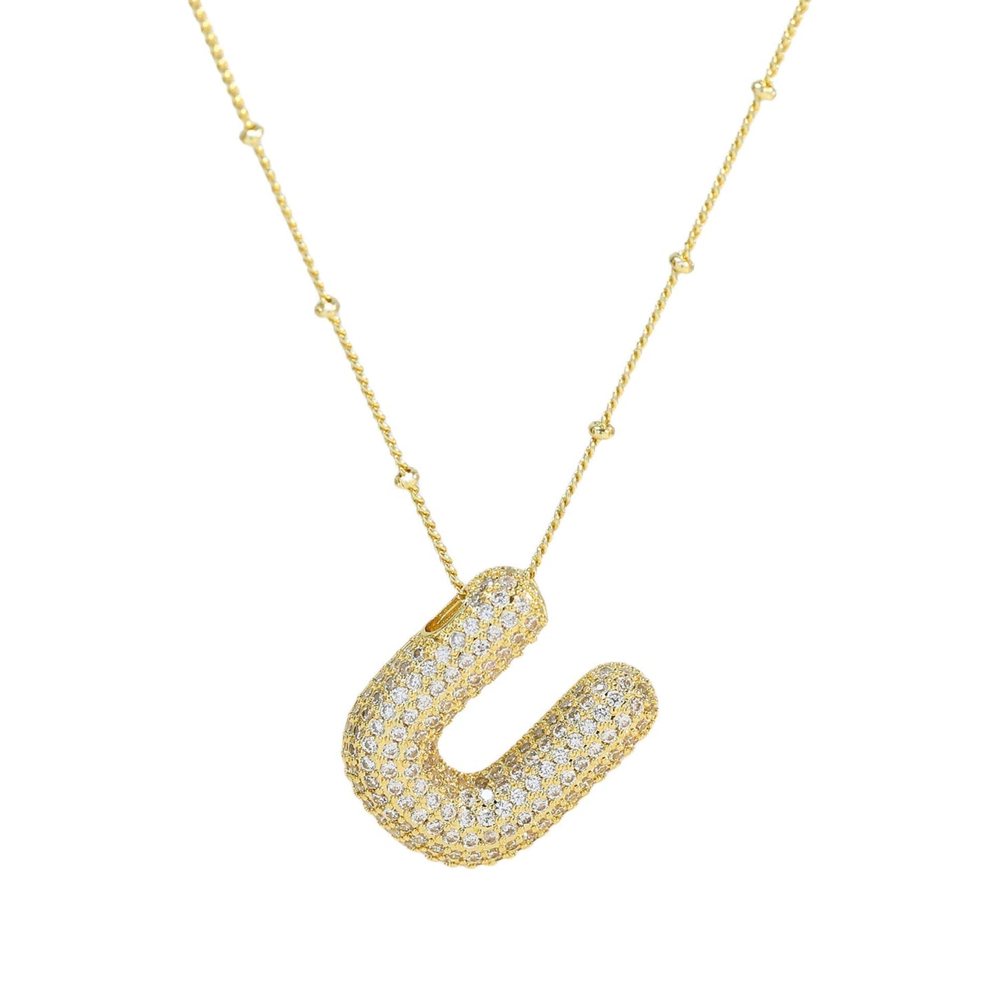 Collar de Letra de Diamante