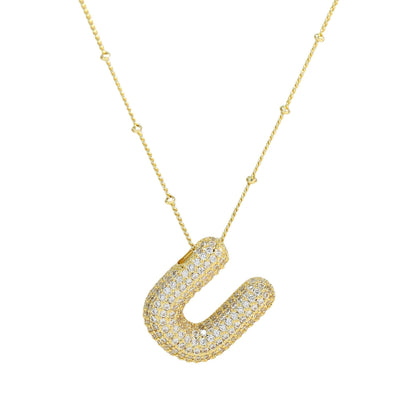 Collar de Letra de Diamante