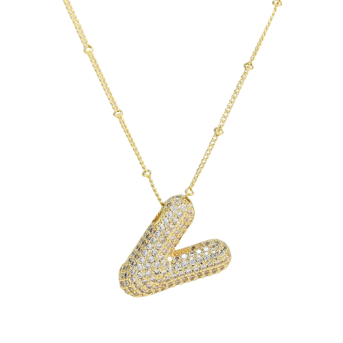 Collar de Letra de Diamante