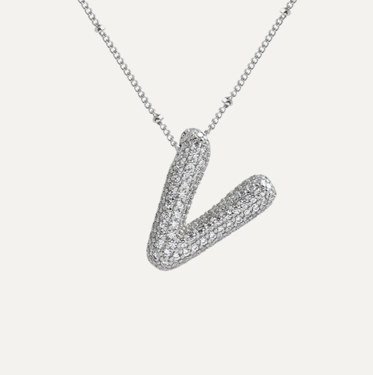 Collar de Letra de Diamante