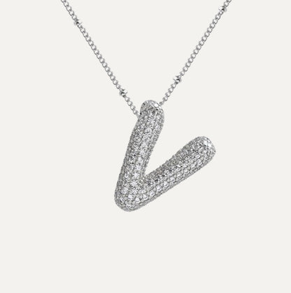 Collar de Letra de Diamante
