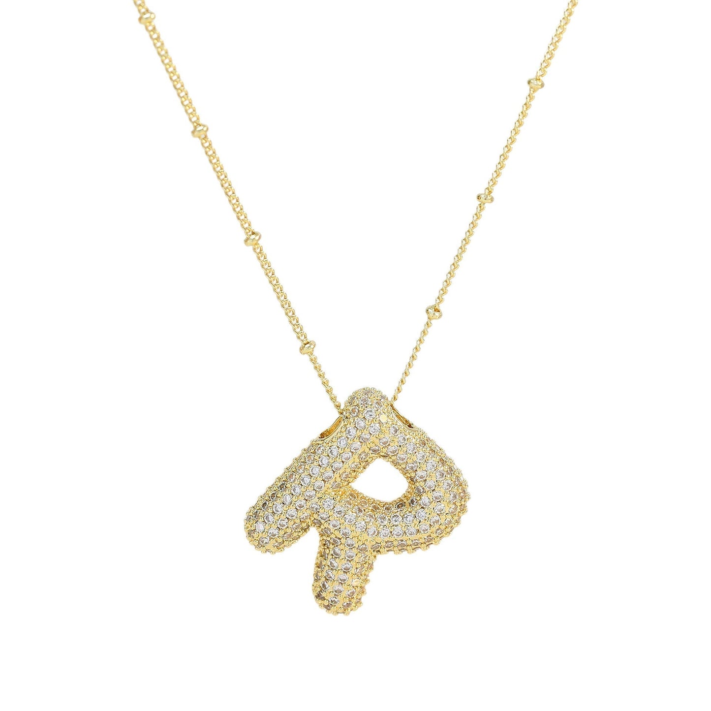 Collar de Letra de Diamante
