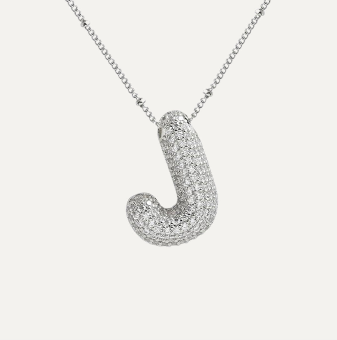Collar de Letra de Diamante