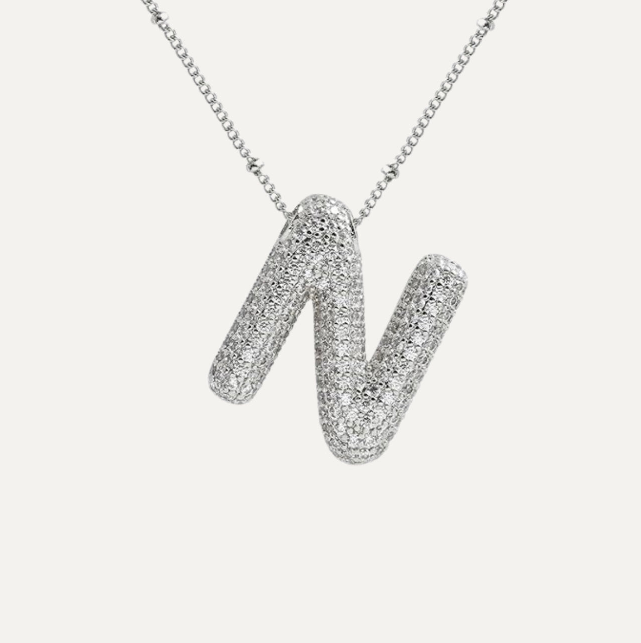 Collar de Letra de Diamante