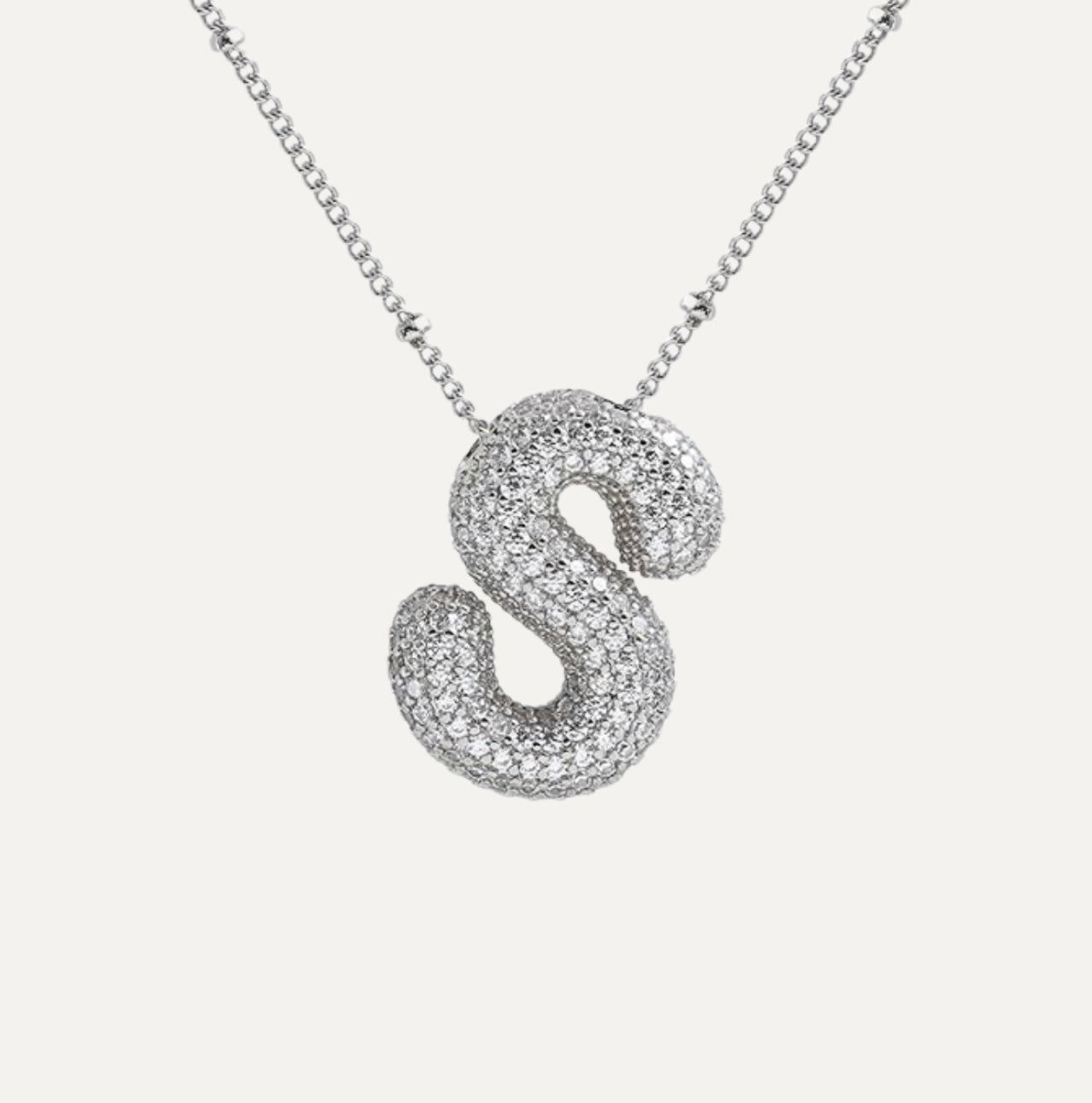 Collar de Letra de Diamante