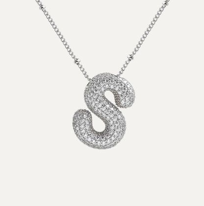 Collar de Letra de Diamante