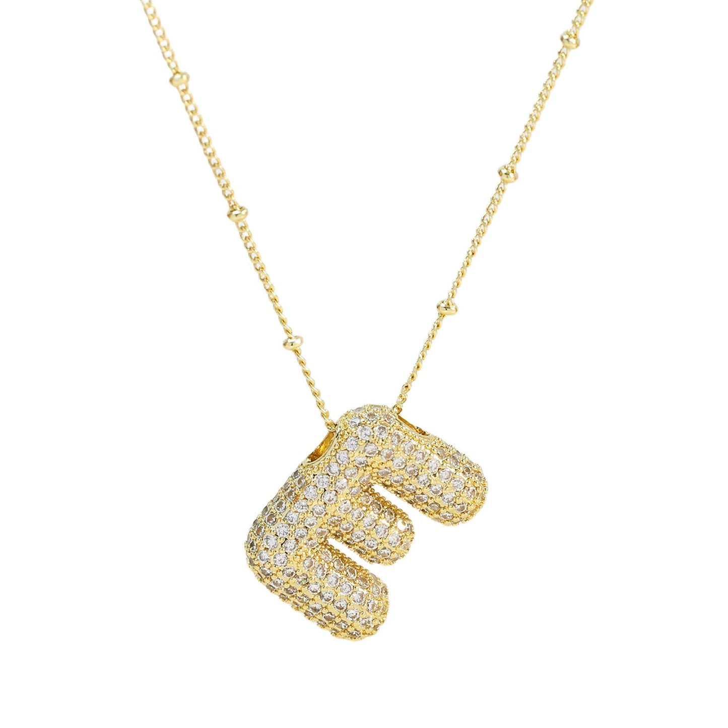 Collar de Letra de Diamante