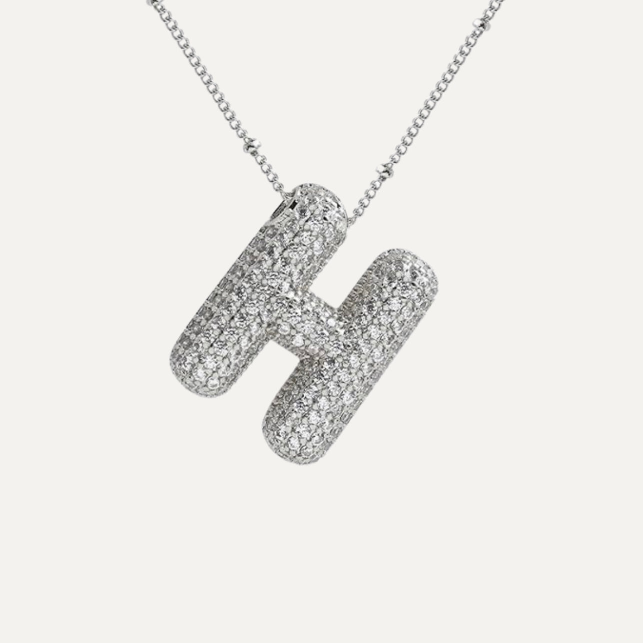 Collar de Letra de Diamante