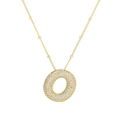 Collar de Letra de Diamante