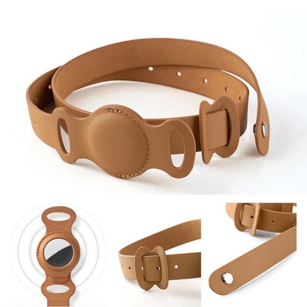 Collar para Perros LuxeLeather • AirTag