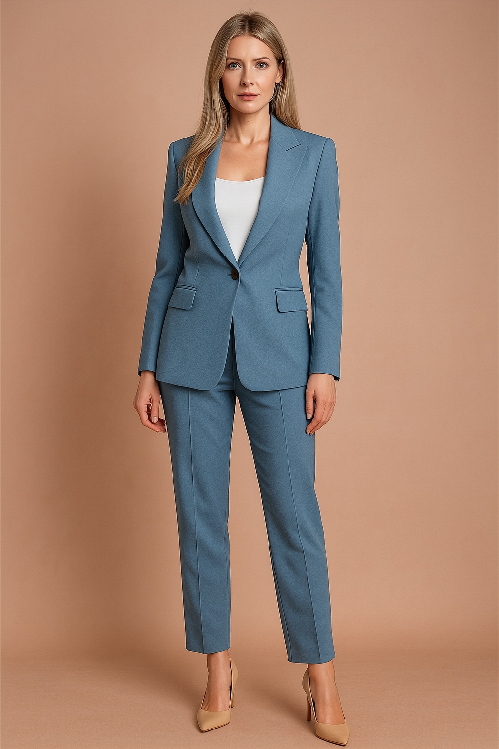 Conjunto clásico de blazer y pantalón para mujer