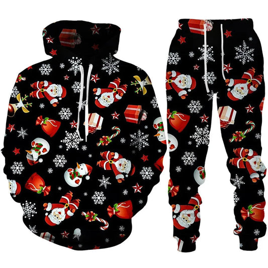 Conjunto de ropa de estar de estilo navideño para hombre