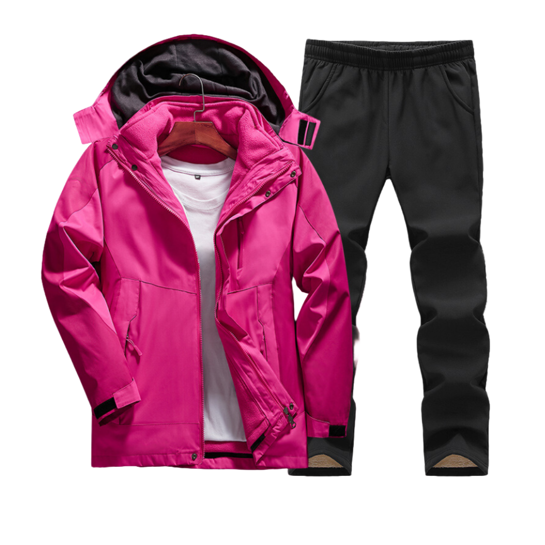 Conjunto softshell 3 en 1 para exterior para mujer