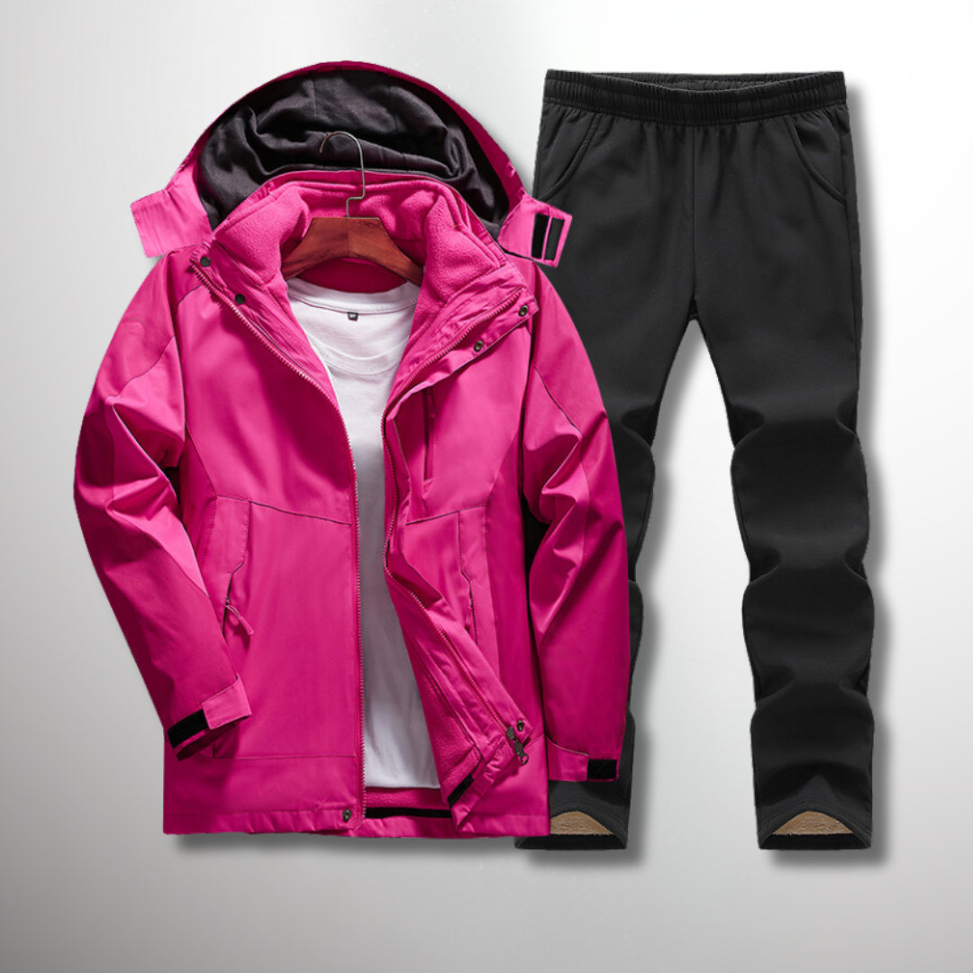 Conjunto softshell 3 en 1 para exterior para mujer