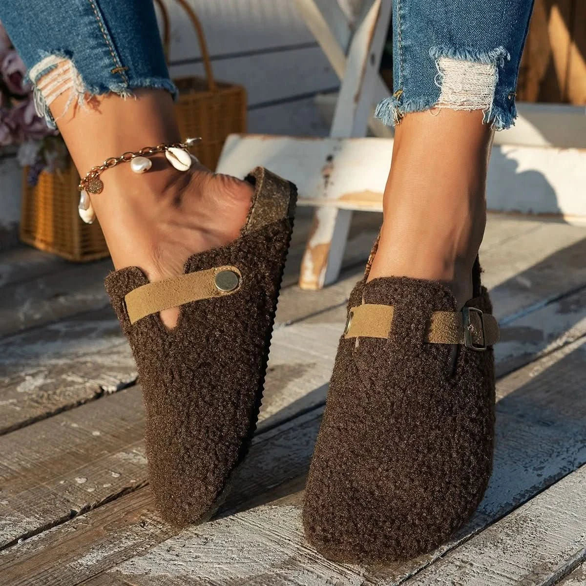 CONTRORTLUXE – Zapatos de lana de oveja lujosos para la máxima comodidad invernal