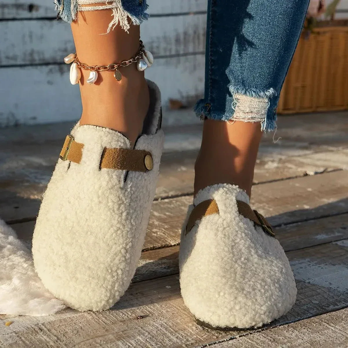 CONTRORTLUXE – Zapatos de lana de oveja lujosos para la máxima comodidad invernal