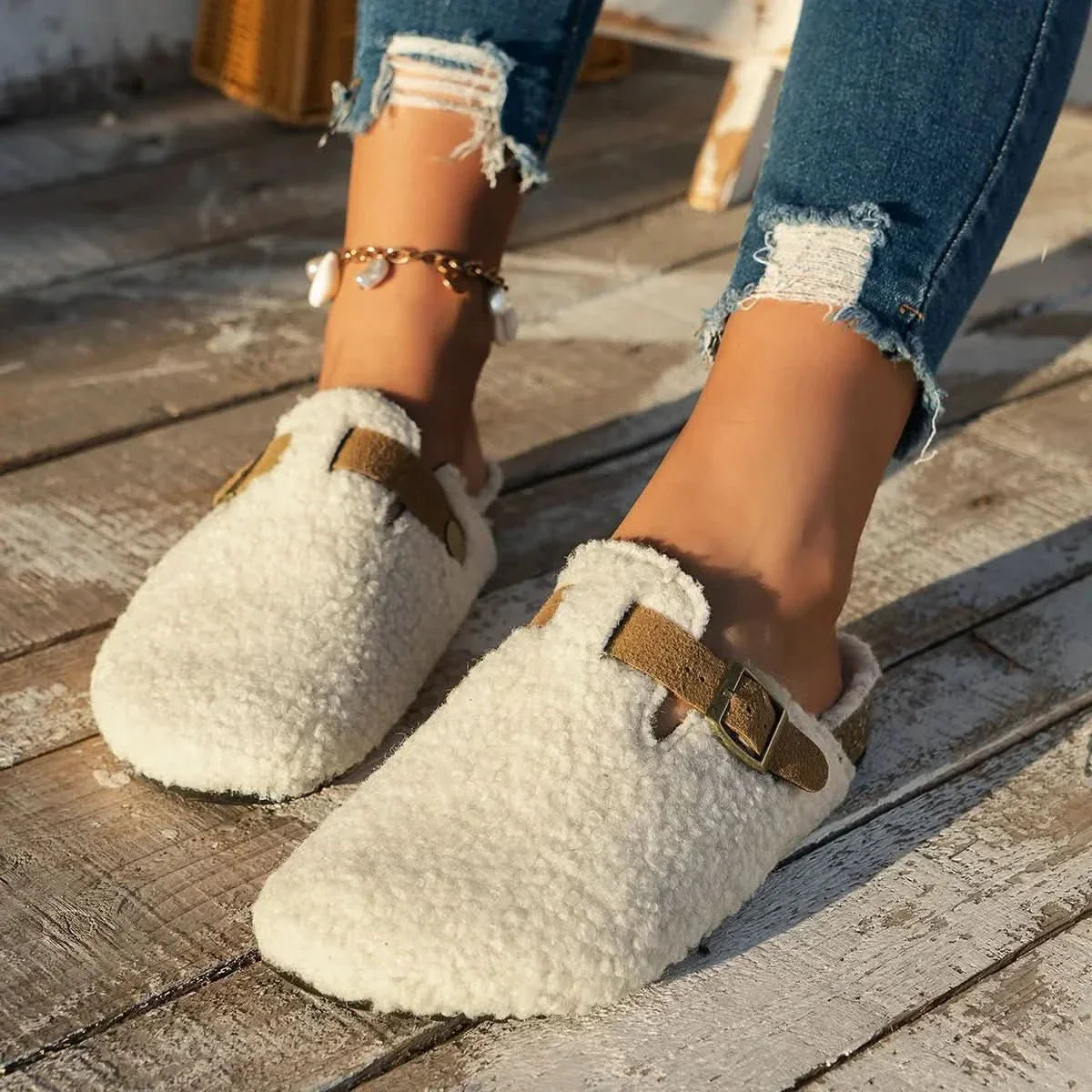 CONTRORTLUXE – Zapatos de lana de oveja lujosos para la máxima comodidad invernal