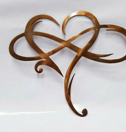 Corazón Infinito - Decoración de Pared de Acero Arte de Metal
